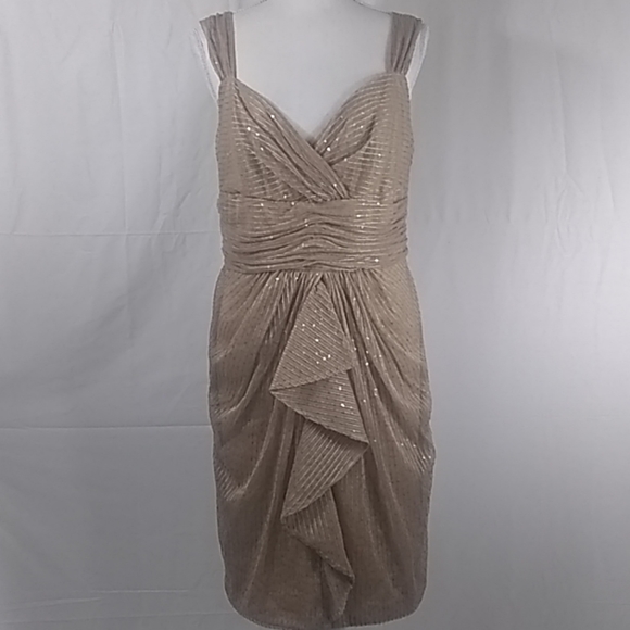David Meister Gold Dress Size 12 - Picture 1 of 3